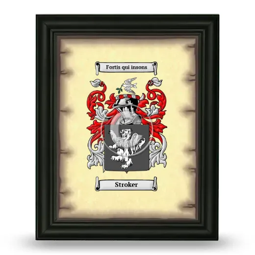 Stroker Coat of Arms Framed - Black