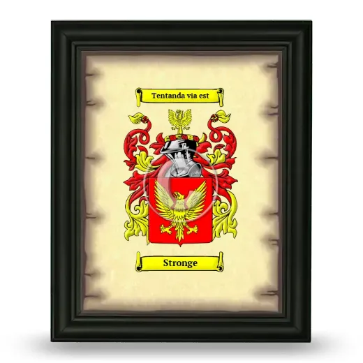 Stronge Coat of Arms Framed - Black