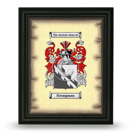 Strongman Coat of Arms Framed - Black