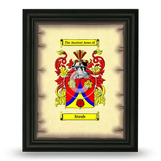 Strub Coat of Arms Framed - Black