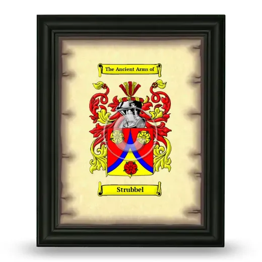 Strubbel Coat of Arms Framed - Black