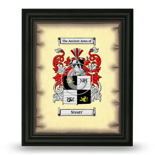 Strutt' Coat of Arms Framed - Black