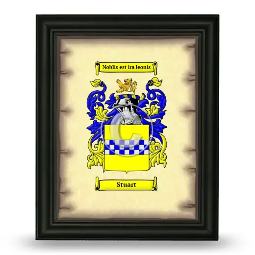 Stuart Coat of Arms Framed - Black