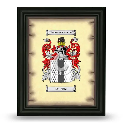 Stubble Coat of Arms Framed - Black
