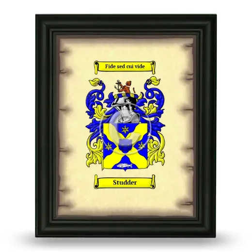 Studder Coat of Arms Framed - Black