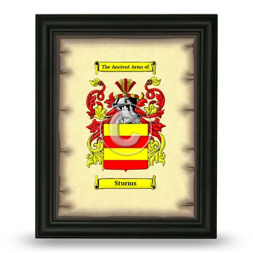 Sturms Coat of Arms Framed - Black