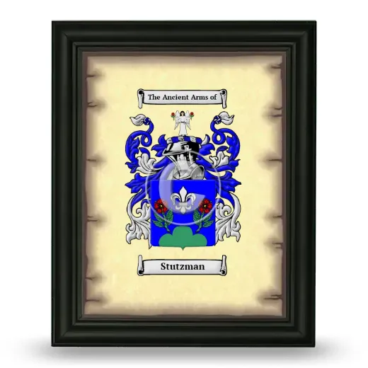 Stutzman Coat of Arms Framed - Black