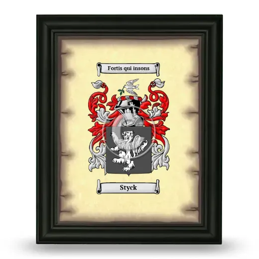 Styck Coat of Arms Framed - Black