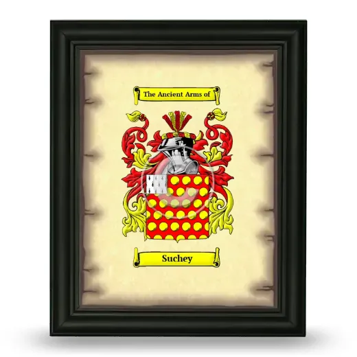 Suchey Coat of Arms Framed - Black