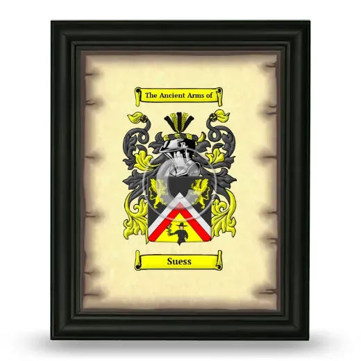 Suess Coat of Arms Framed - Black
