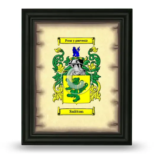Suitton Coat of Arms Framed - Black