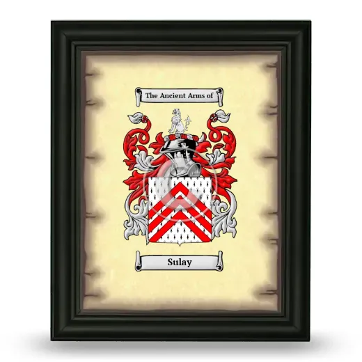 Sulay Coat of Arms Framed - Black