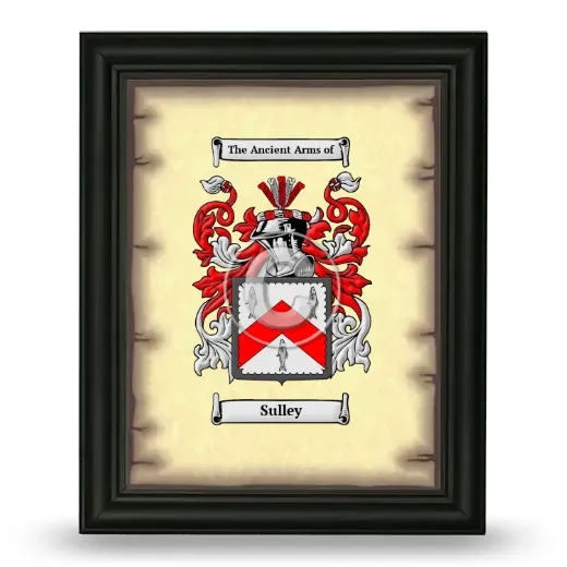 Sulley Coat of Arms Framed - Black