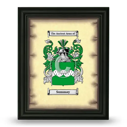 Summay Coat of Arms Framed - Black