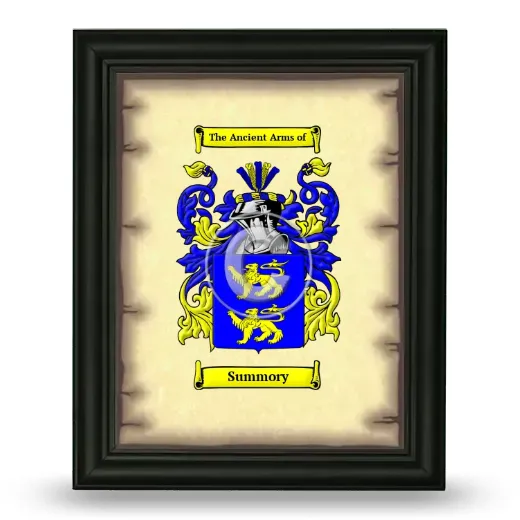 Summory Coat of Arms Framed - Black