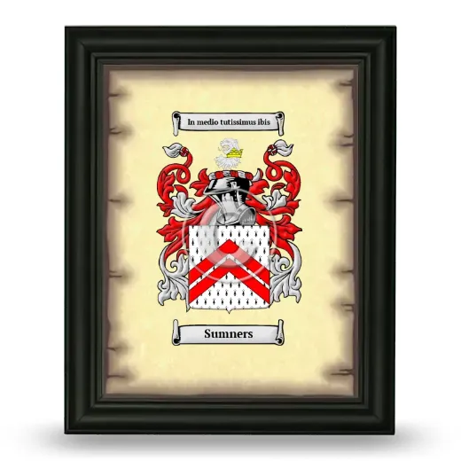 Sumners Coat of Arms Framed - Black