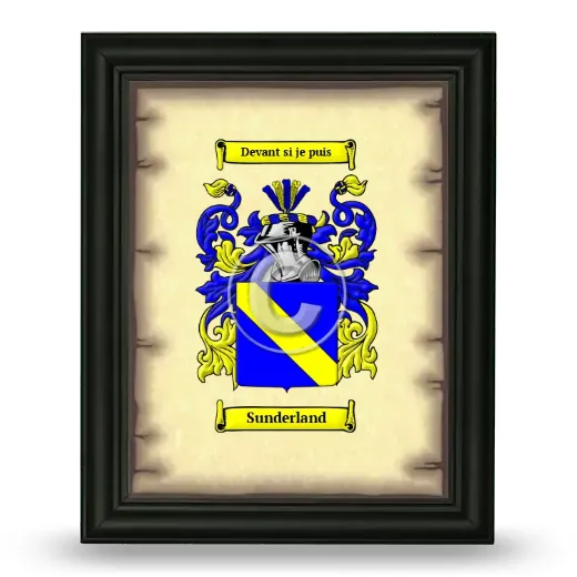Sunderland Coat of Arms Framed - Black