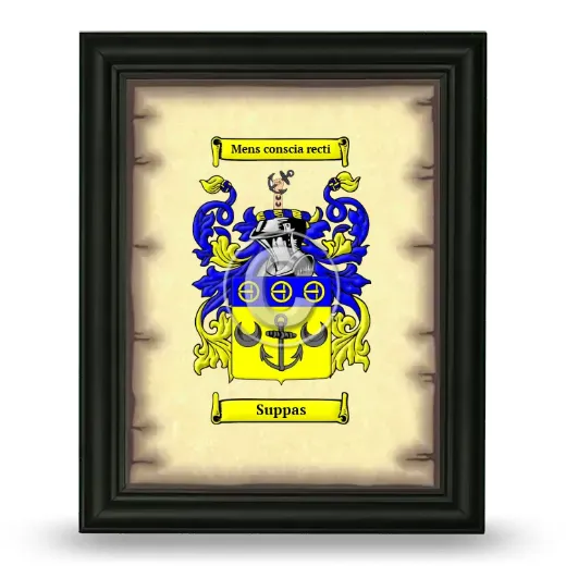 Suppas Coat of Arms Framed - Black