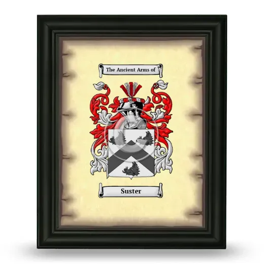 Suster Coat of Arms Framed - Black