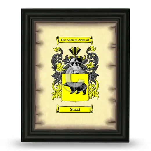 Suzzi Coat of Arms Framed - Black