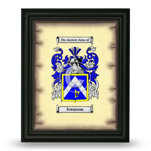 Svensson Coat of Arms Framed - Black