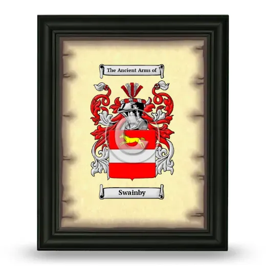 Swainby Coat of Arms Framed - Black