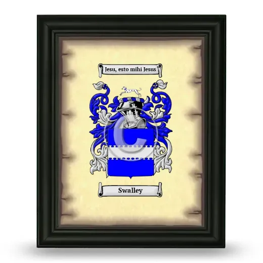 Swalley Coat of Arms Framed - Black