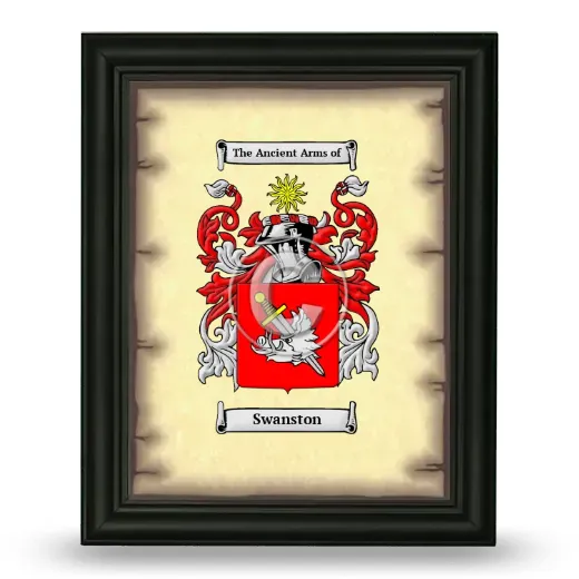 Swanston Coat of Arms Framed - Black