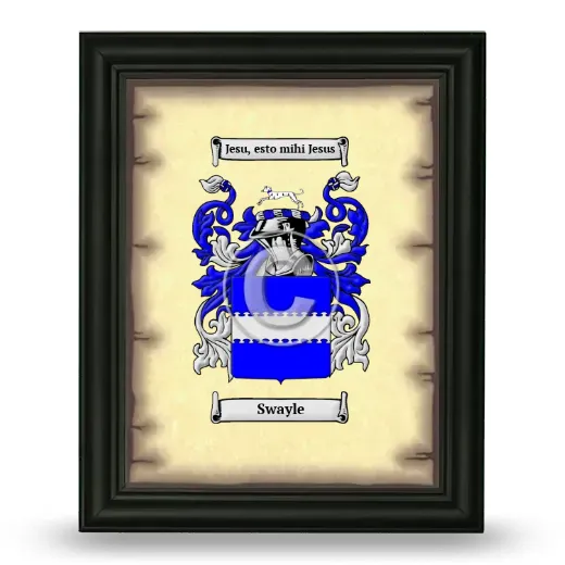 Swayle Coat of Arms Framed - Black