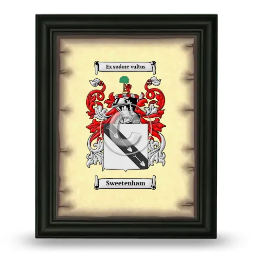 Sweetenham Coat of Arms Framed - Black
