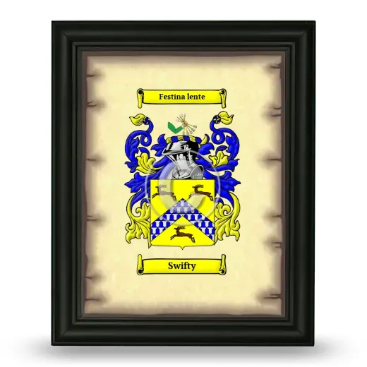 Swifty Coat of Arms Framed - Black
