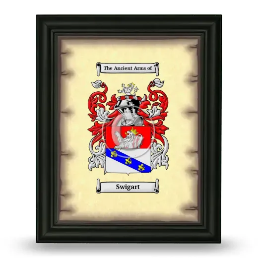Swigart Coat of Arms Framed - Black