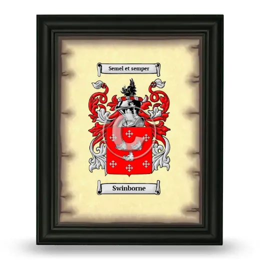 Swinborne Coat of Arms Framed - Black
