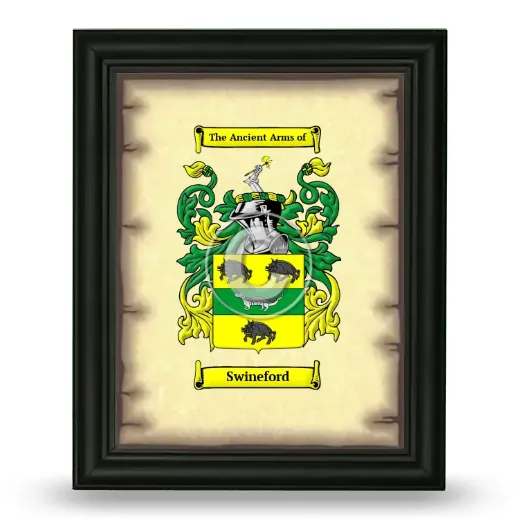 Swineford Coat of Arms Framed - Black