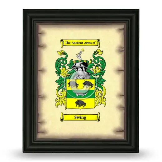 Swing Coat of Arms Framed - Black