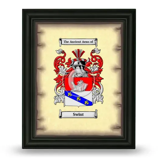 Swint Coat of Arms Framed - Black