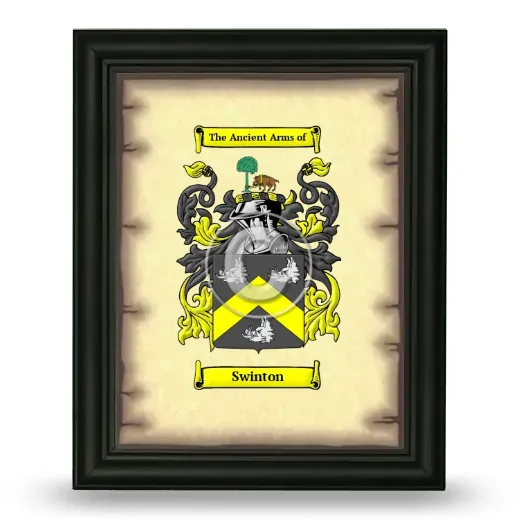 Swinton Coat of Arms Framed - Black