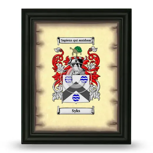 Syks Coat of Arms Framed - Black