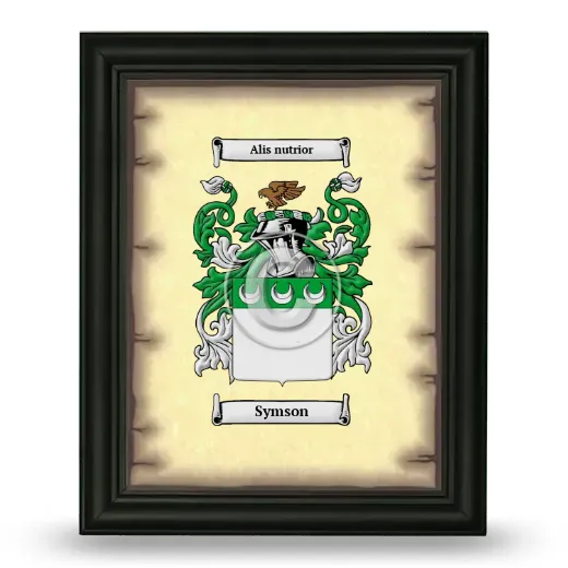 Symson Coat of Arms Framed - Black