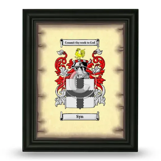 Syn Coat of Arms Framed - Black