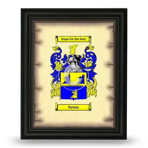 Sysun Coat of Arms Framed - Black