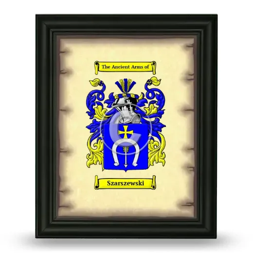 Szarszewski Coat of Arms Framed - Black
