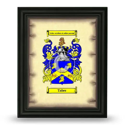 Taber Coat of Arms Framed - Black