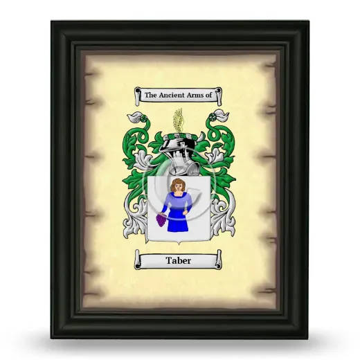 Taber Coat of Arms Framed - Black