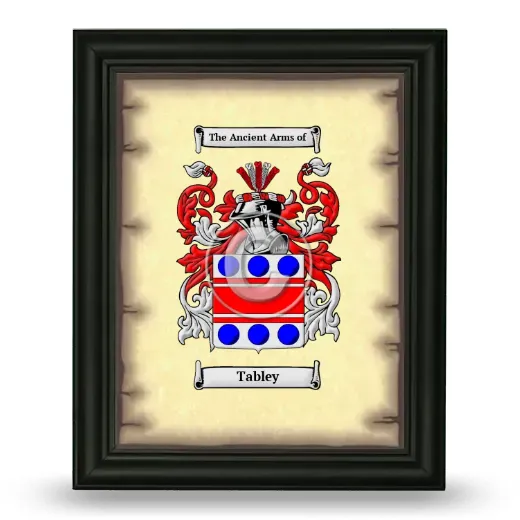 Tabley Coat of Arms Framed - Black