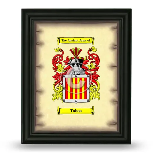 Taboa Coat of Arms Framed - Black