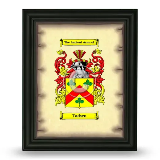Tadsen Coat of Arms Framed - Black