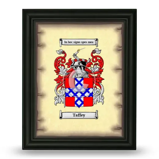 Taffey Coat of Arms Framed - Black
