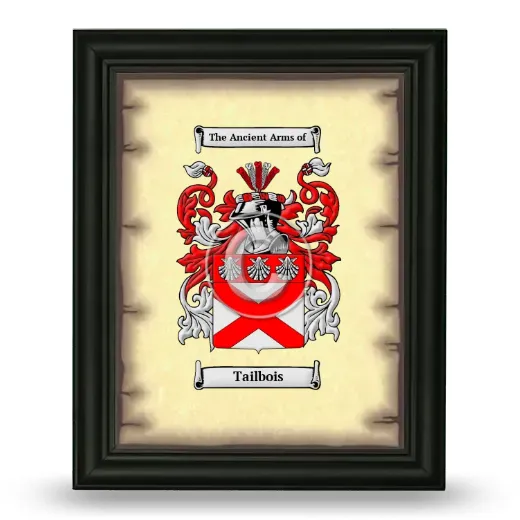 Tailbois Coat of Arms Framed - Black