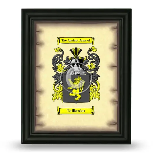Taillardat Coat of Arms Framed - Black